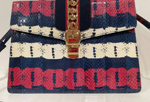 Load image into Gallery viewer, Gucci Sylvie Snakeskin Top Handle Shoulder Bag
