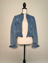 Load image into Gallery viewer, J.W. Anderson Ruffle Trim Denim Jean Jacket