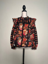 Load image into Gallery viewer, Sea NYC Black Floral Cotton Blouse