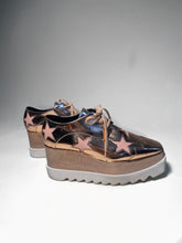 Load image into Gallery viewer, Stella McCartney Rose Gold Metallic Elyse Stars Derbys