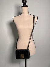 Load image into Gallery viewer, Lanvin Mini Rigid Bag in Croc Embossed Black