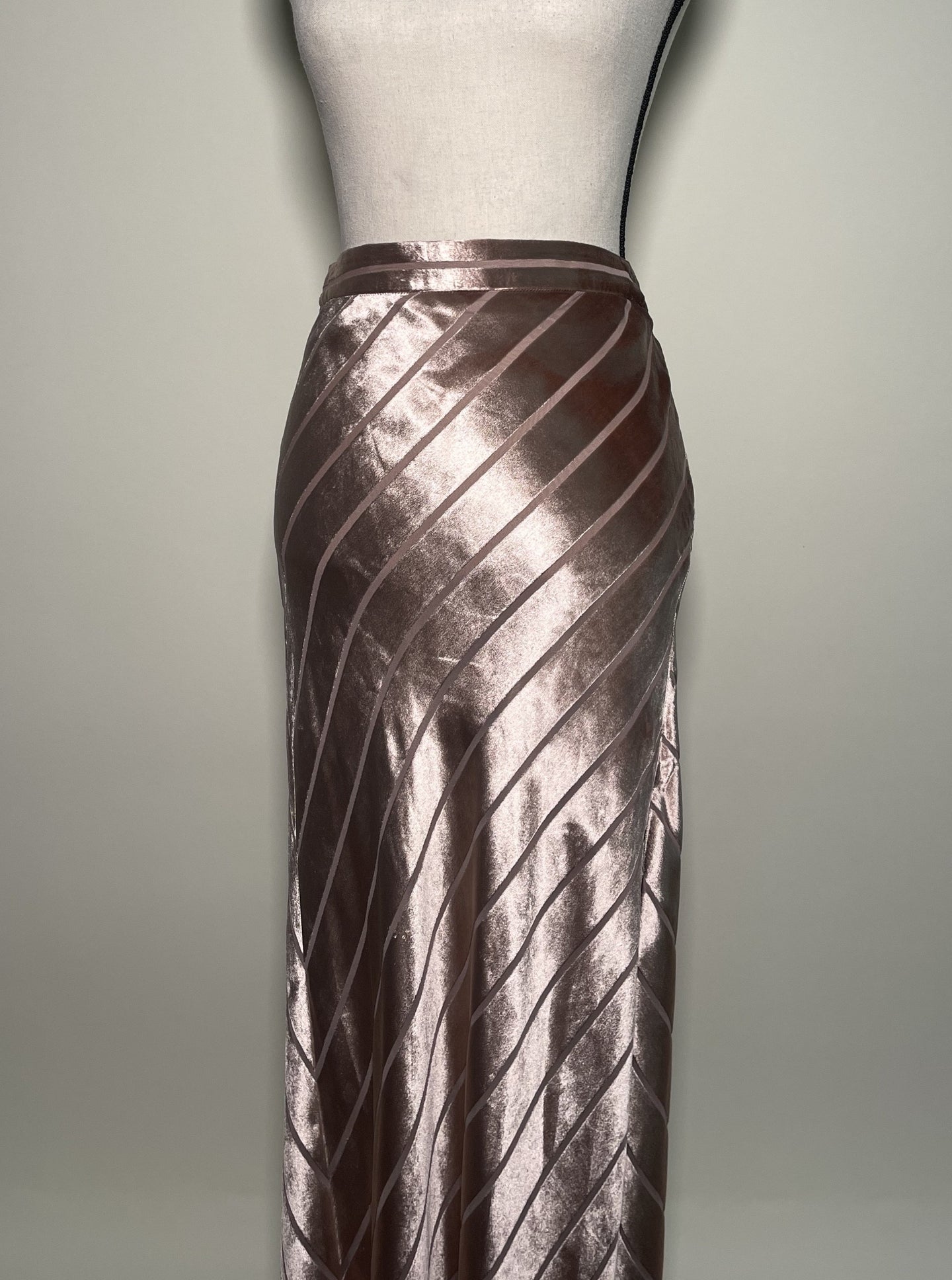 Michelle Mason Blush Velvet Skirt