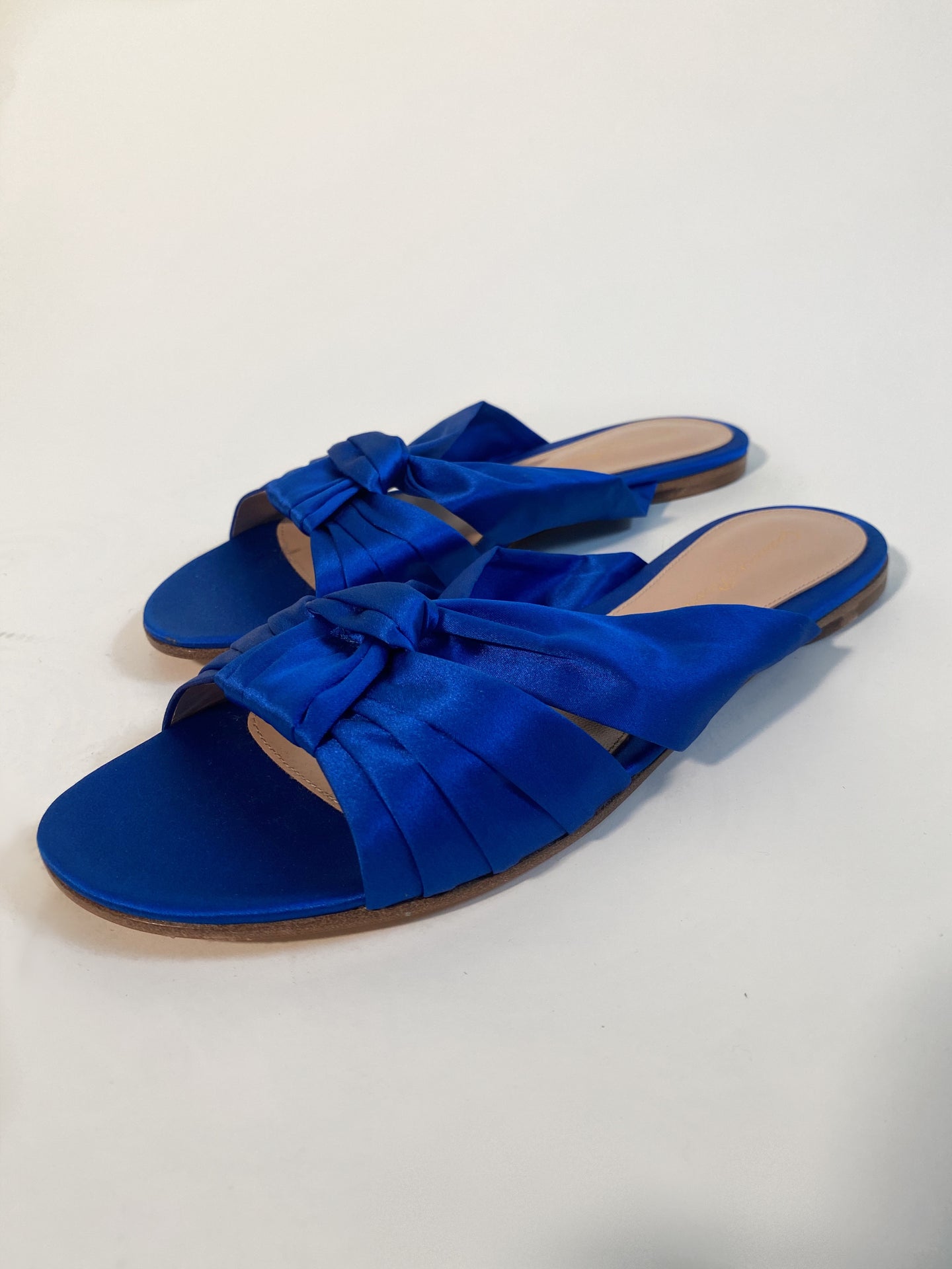 Gianvitto Rossi Blue Blair Satin Sandal